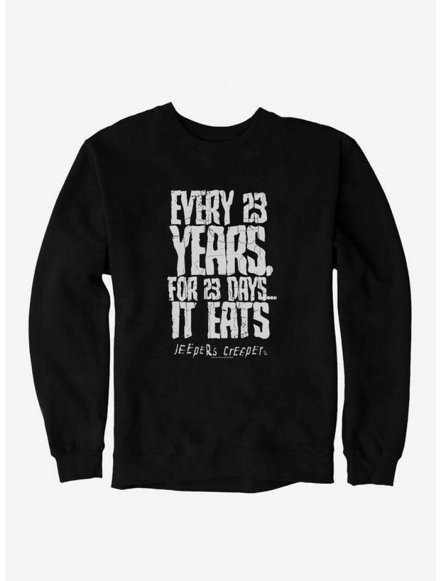 Guys * | Budget Jeepers Creepers 23 Years For 23 Days Sweatshirt Black