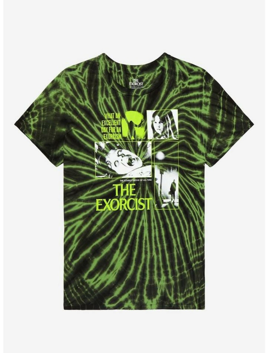 Tees * | Best Deal The Exorcist Excellent Day Tie-Dye Boyfriend Fit Girls T-Shirt Multi