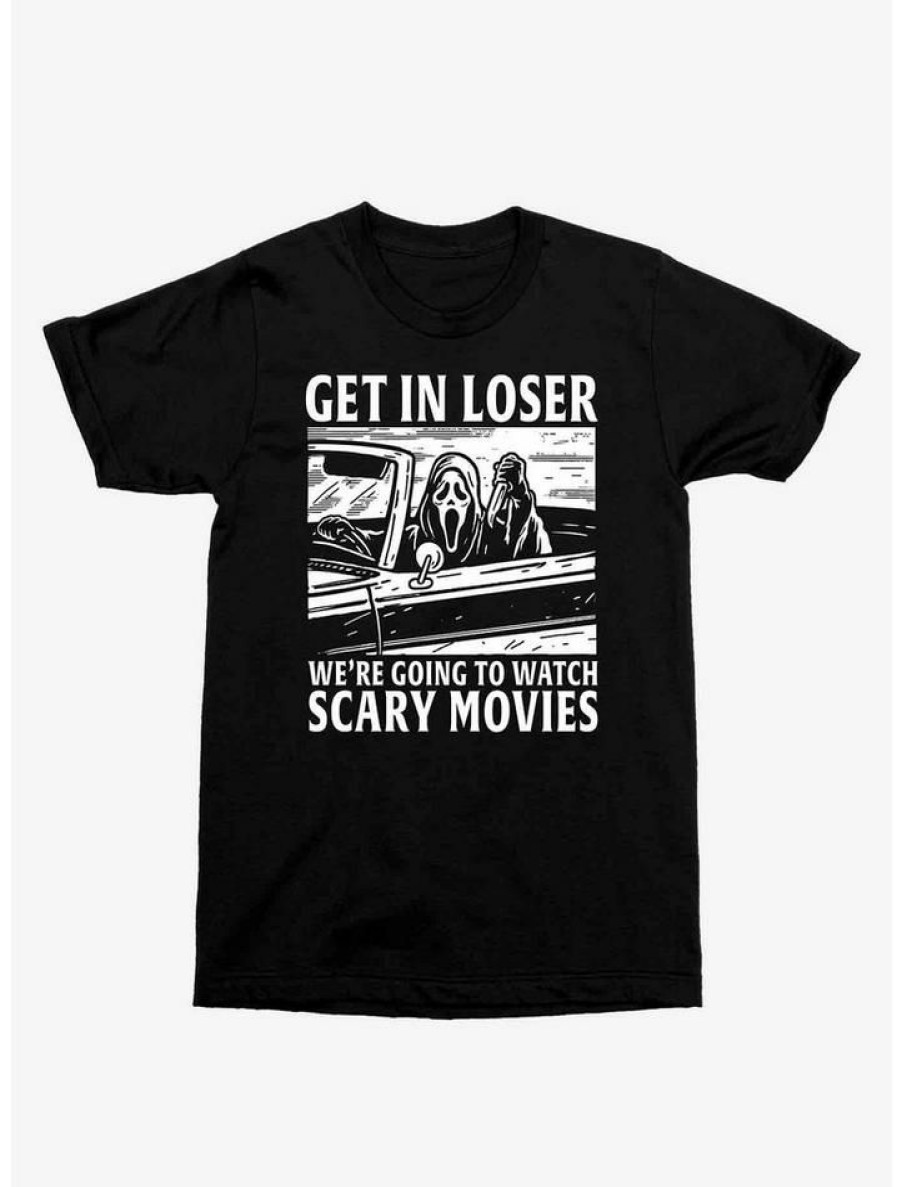 Tees * | Promo Scream We'Re Going To Watch Scary Movies T-Shirt Black