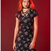 Girls * | Outlet Universal Studios Halloween Horror Nights Characters Lace-Up Bodycon Dress Multi