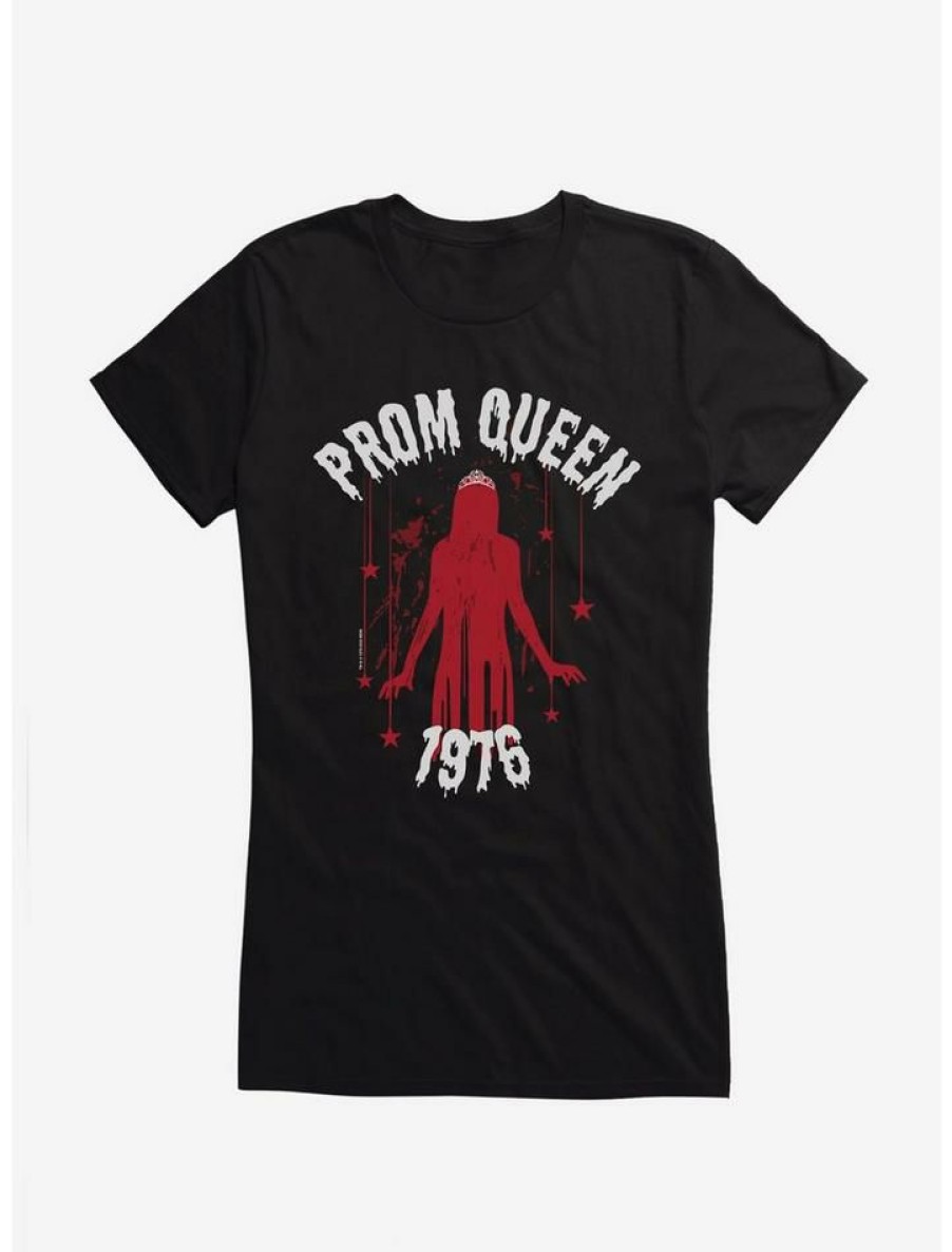 Tees * | Best Reviews Of Carrie 1976 Red Silhouette Girls T-Shirt Black