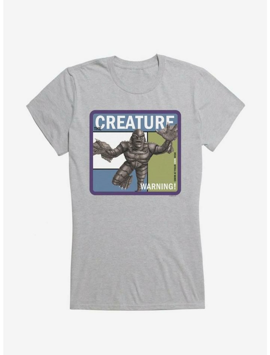 Tees * | Wholesale Creature From The Lagoon Warning Pop Poster Girls T-Shirt