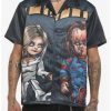 Guys * | Cheapest Chucky Tiffany & Chucky Woven Button-Up Multi