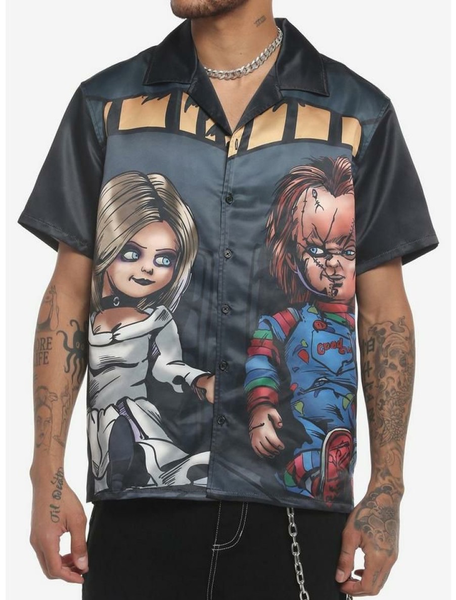 Guys * | Cheapest Chucky Tiffany & Chucky Woven Button-Up Multi