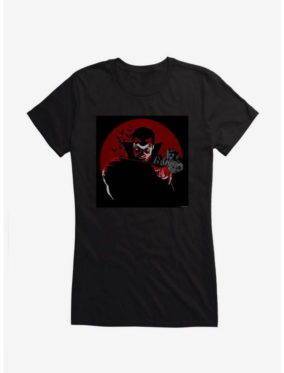 Tees * | Best Sale Universal Monsters Dracula Sky Of Darkness Girls T-Shirt