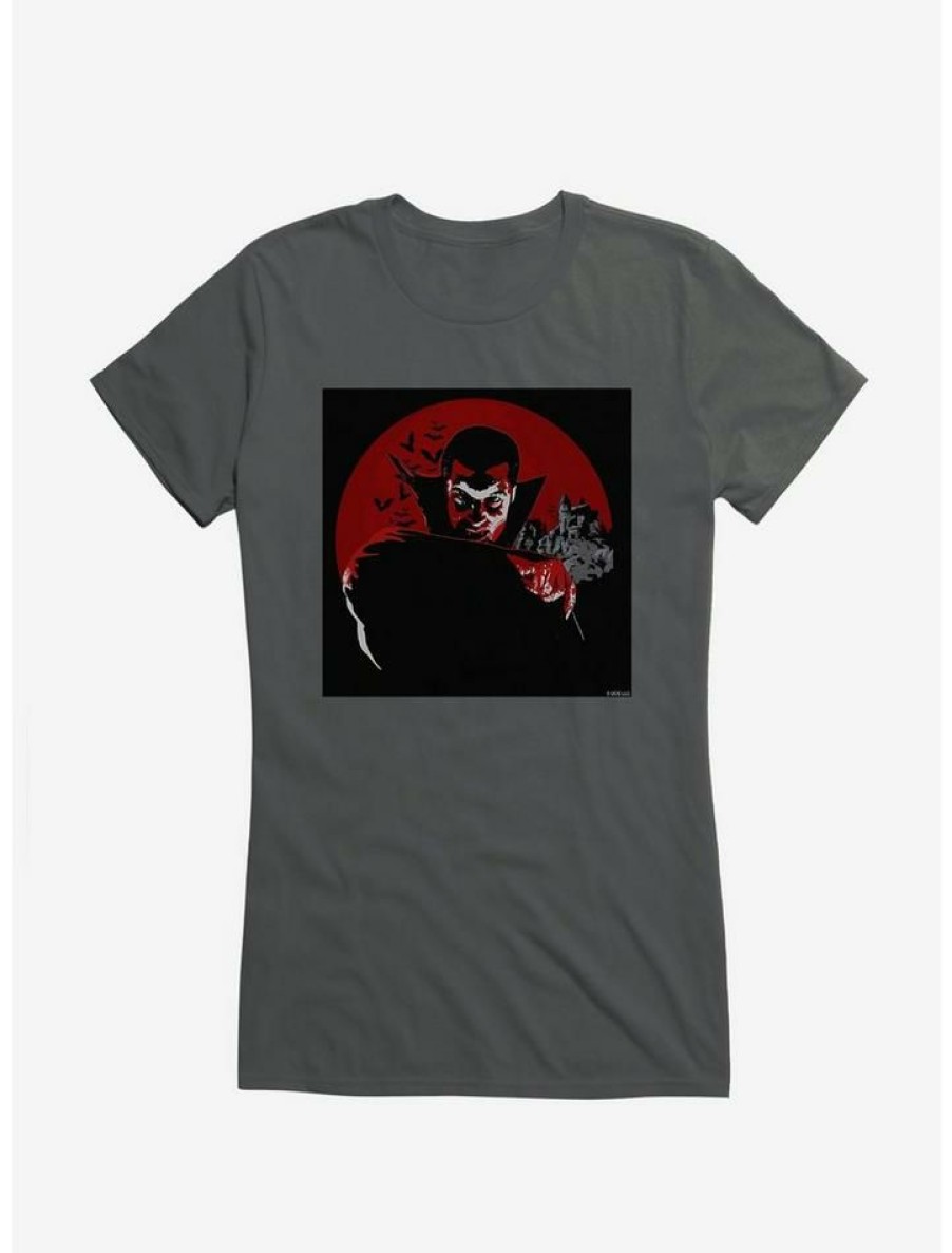 Tees * | Best Sale Universal Monsters Dracula Sky Of Darkness Girls T-Shirt