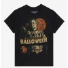 Tees * | New Halloween Vintage Poster Boyfriend Fit Girls T-Shirt Plus Size Multi