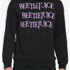 Guys * | Best Pirce Beetlejuice Cartoon Hoodie Black