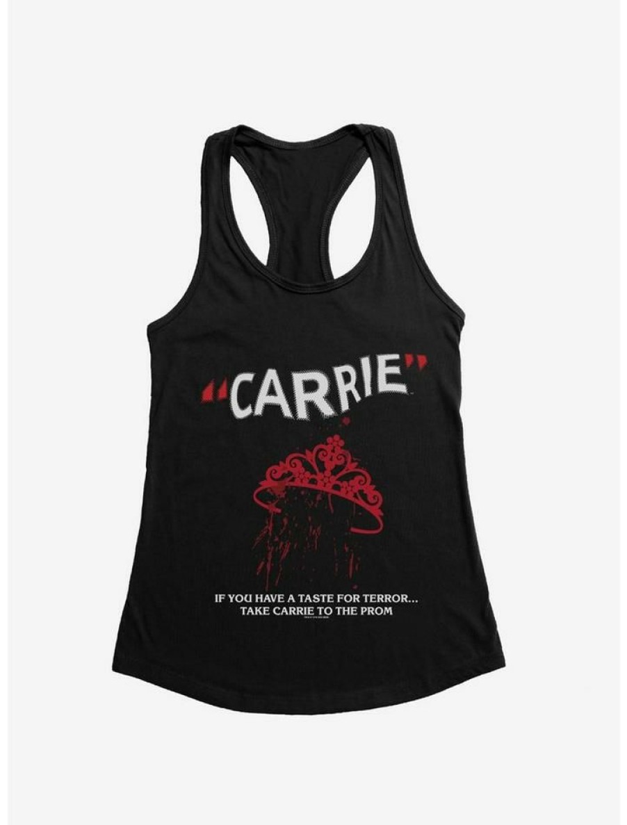 Girls * | Wholesale Carrie 1976 Crown Splatter Girls Tank Black