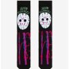 Girls * | Discount Friday The 13Th Jason Mask Trees Crew Socks