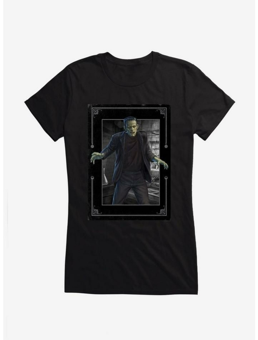 Tees * | Best Reviews Of Universal Monsters Frankenstein In The Lab Girls T-Shirt