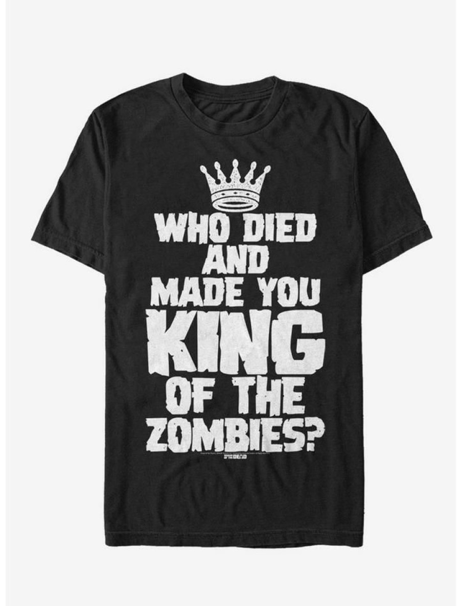 Guys * | Deals Shaun Of The Dead King Of Zombie T-Shirt Black