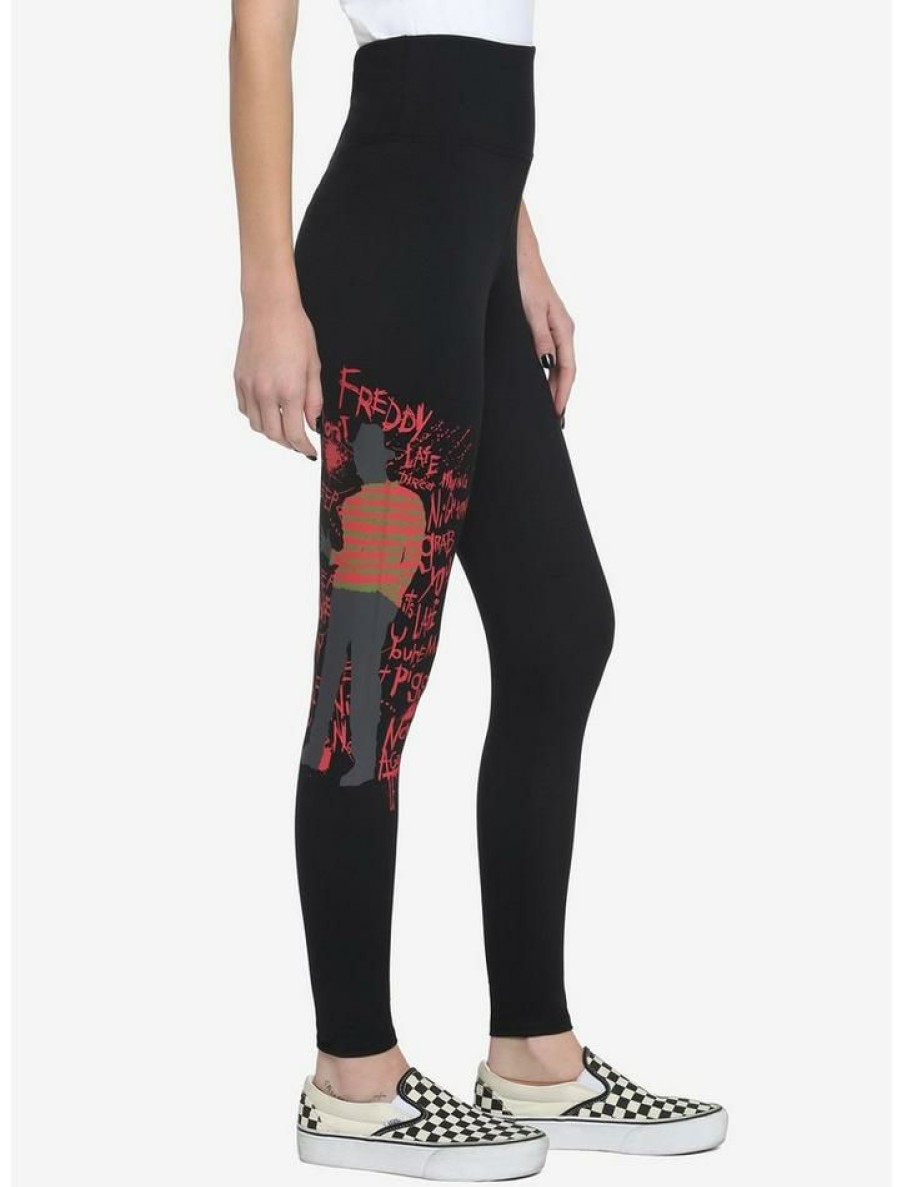 Girls * | Wholesale A Nightmare On Elm Street Freddy Silhouette Leggings Multi