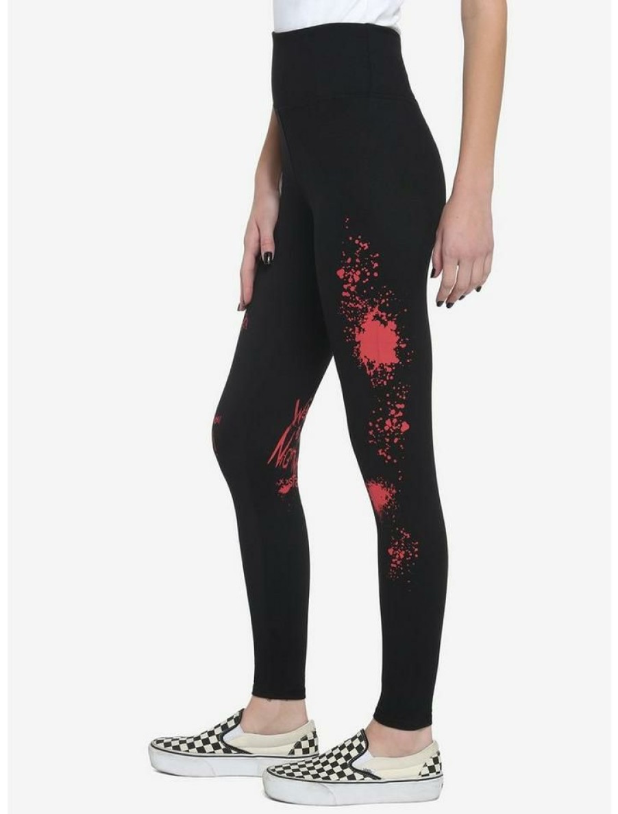 Girls * | Wholesale A Nightmare On Elm Street Freddy Silhouette Leggings Multi