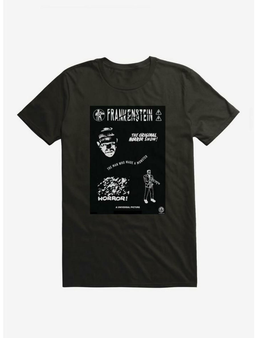 Guys * | Top 10 Universal Monsters Frankenstein Horror Poster T-Shirt