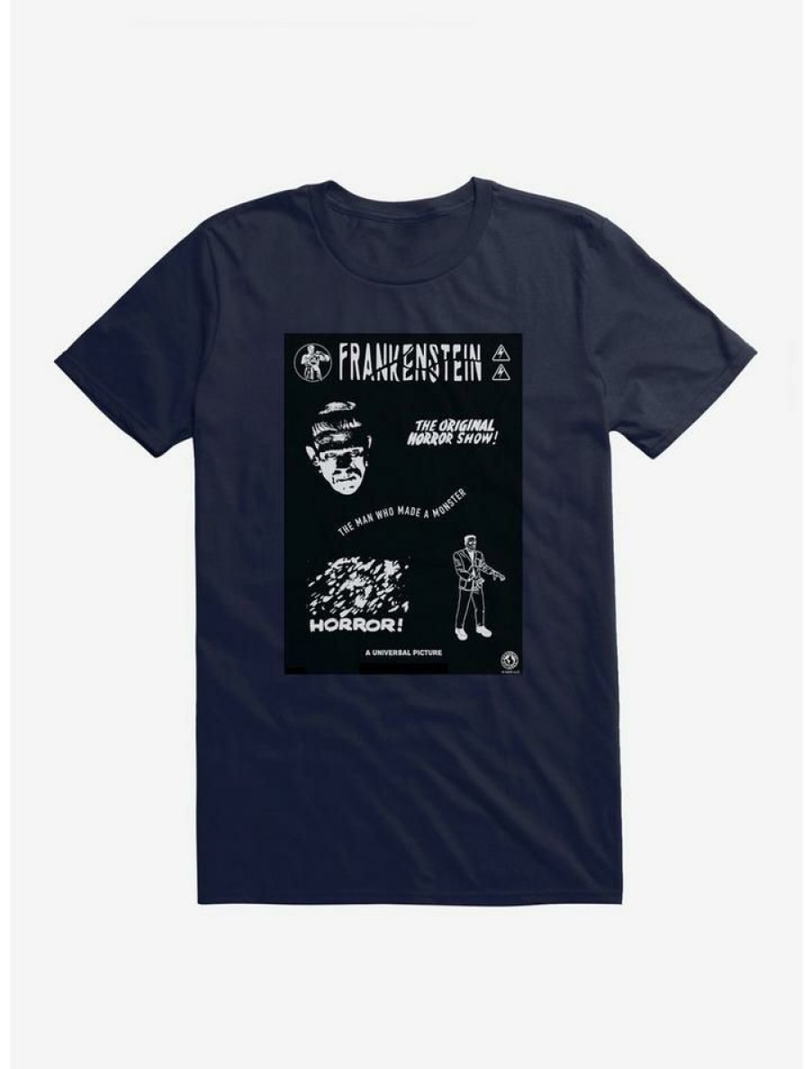 Guys * | Top 10 Universal Monsters Frankenstein Horror Poster T-Shirt