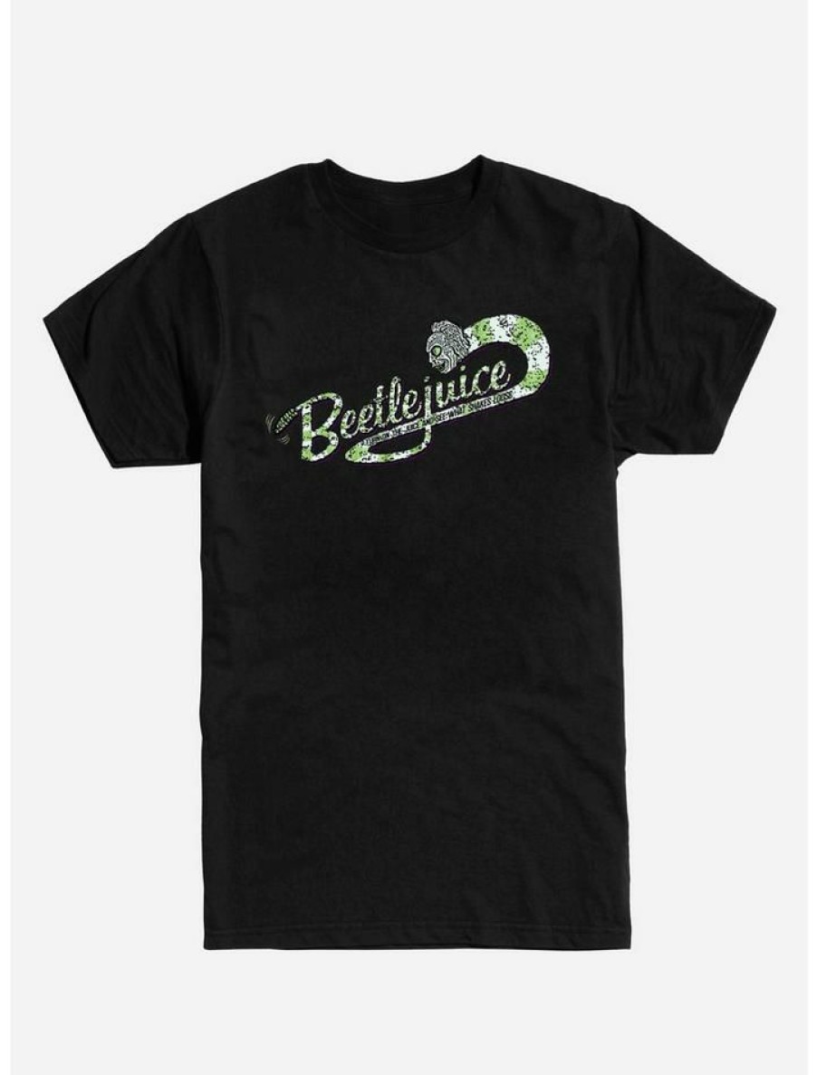 Guys * | Brand New Beetlejuice Name T-Shirt Black