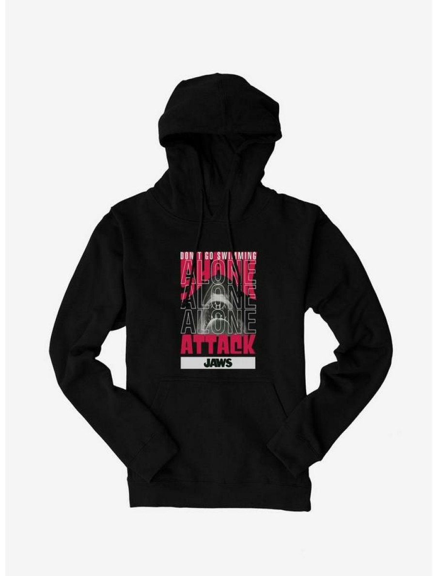 Guys * | Top 10 Universal Jaws Swim Alone Hoodie