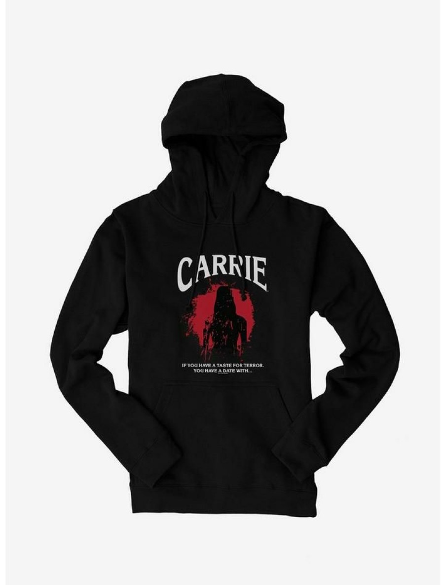 Guys * | Wholesale Carrie 1976 Silhouette Splatter Hoodie Black