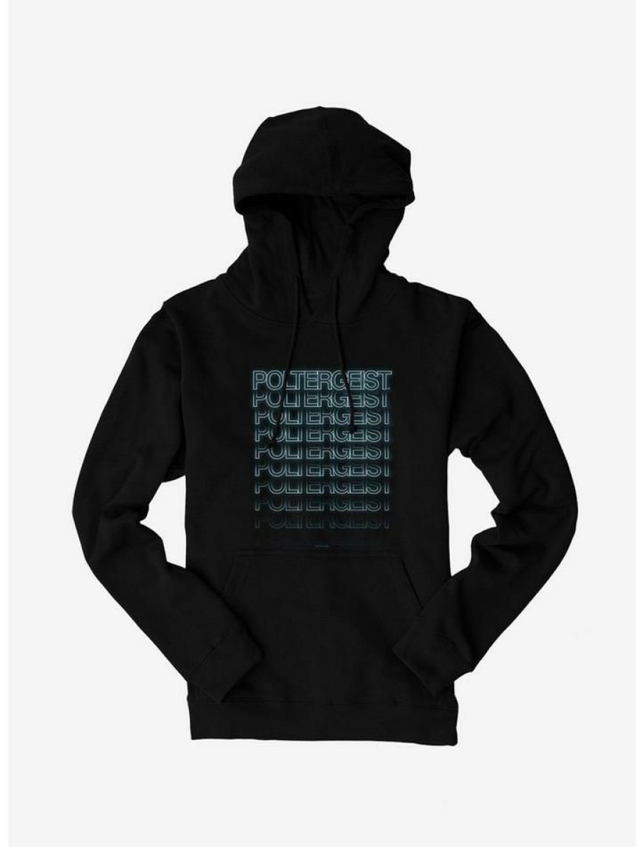 Guys * | Top 10 Poltergeist 1982 Layered Logo Hoodie Black