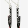 Accessories * | Best Pirce Scream Ghost Face Knife Best Friend Necklace Set