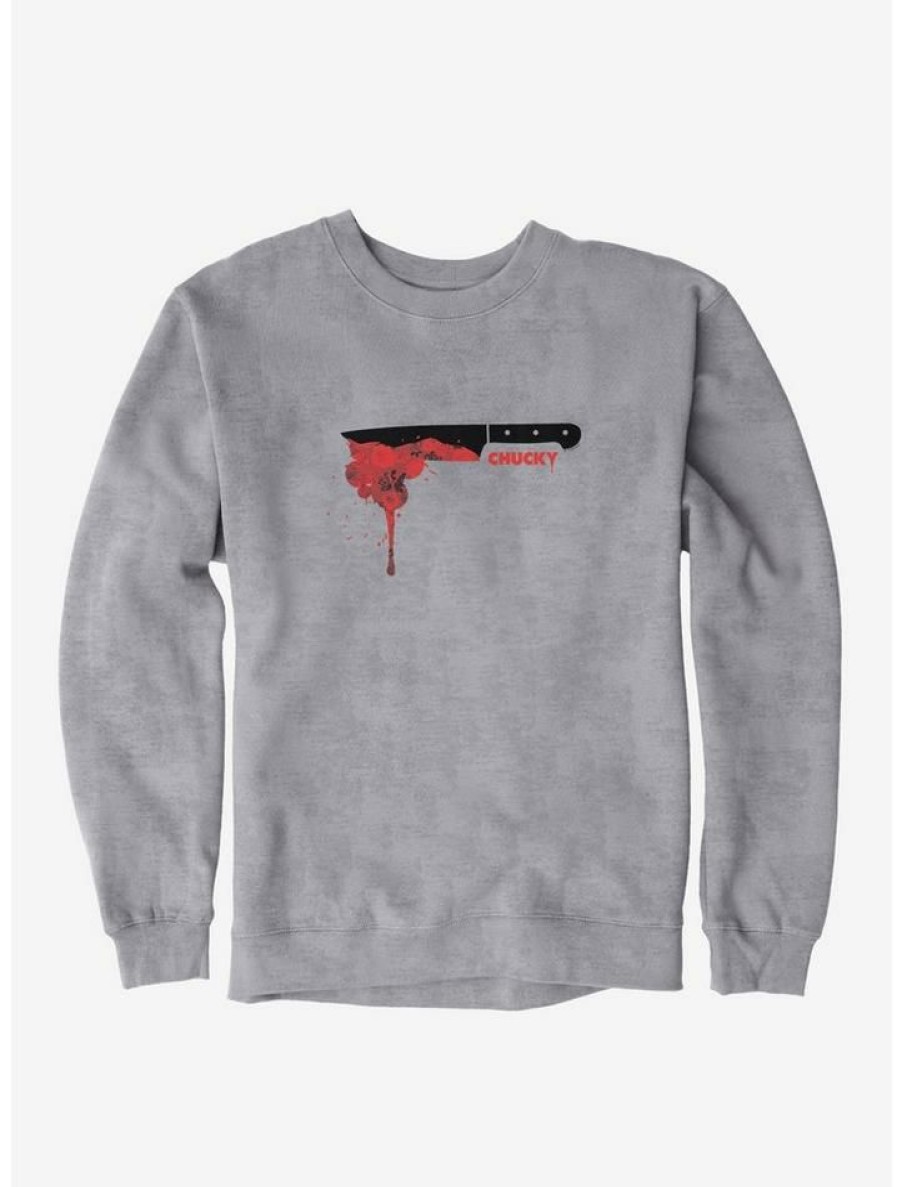 Guys * | Top 10 Chucky Red Rose Knife Sweatshirt