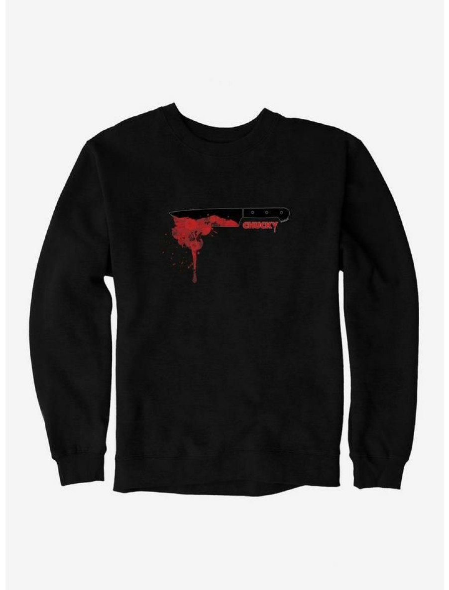 Guys * | Top 10 Chucky Red Rose Knife Sweatshirt