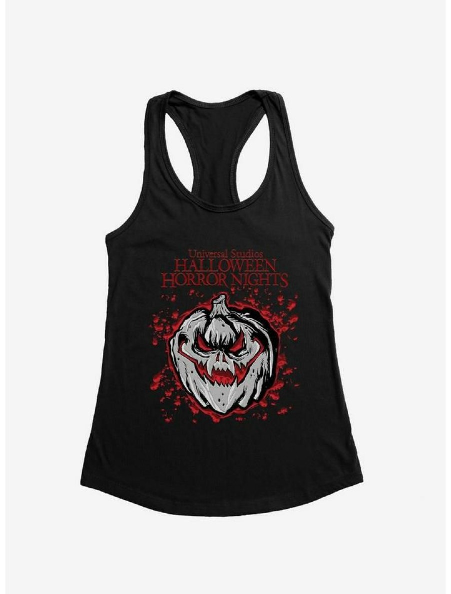 Girls * | Cheapest Halloween Horror Nights Jack-O-Lantern Girls Tank Black