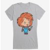 Tees * | Brand New Chucky Animated Evil Girls T-Shirt