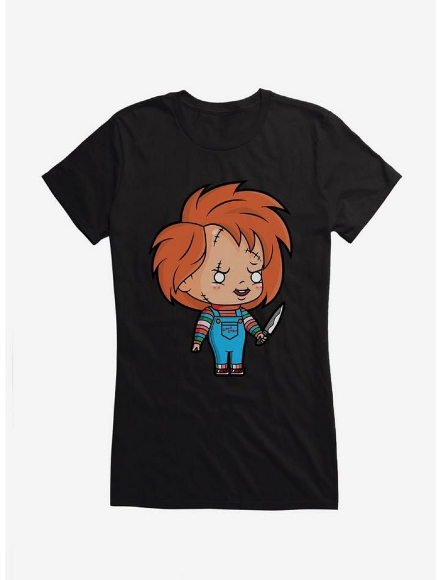 Tees * | Brand New Chucky Animated Evil Girls T-Shirt