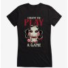 Tees * | Flash Sale Saw I Want To Play A Game Girls T-Shirt Black