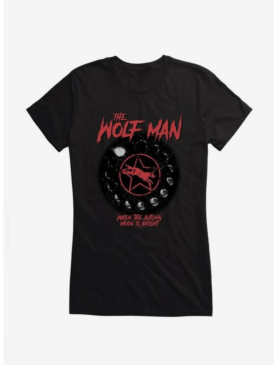 Tees * | Best Pirce Universal Monsters The Wolf Man Bright Moon Girls T-Shirt