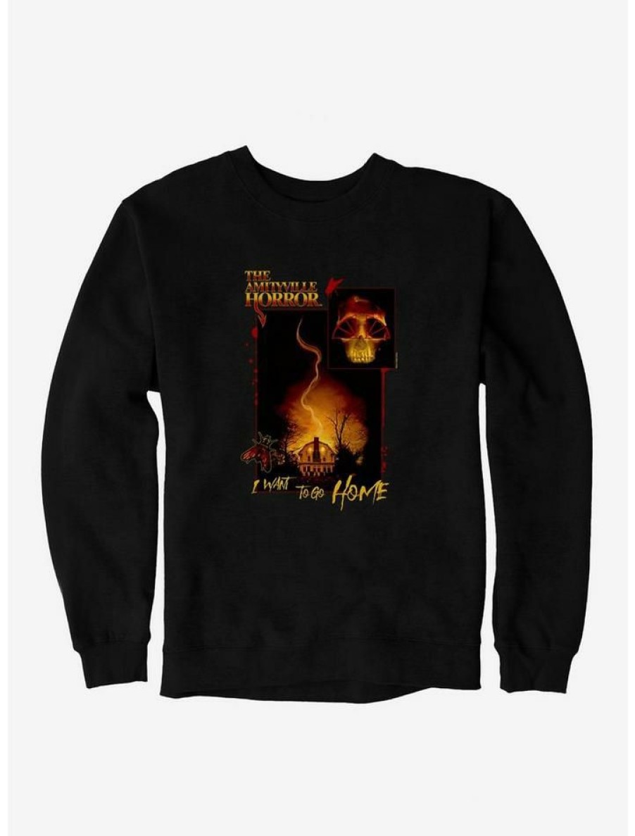 Guys * | Best Reviews Of The Amityville Horror I Want To Go Home Sweatshirt Black