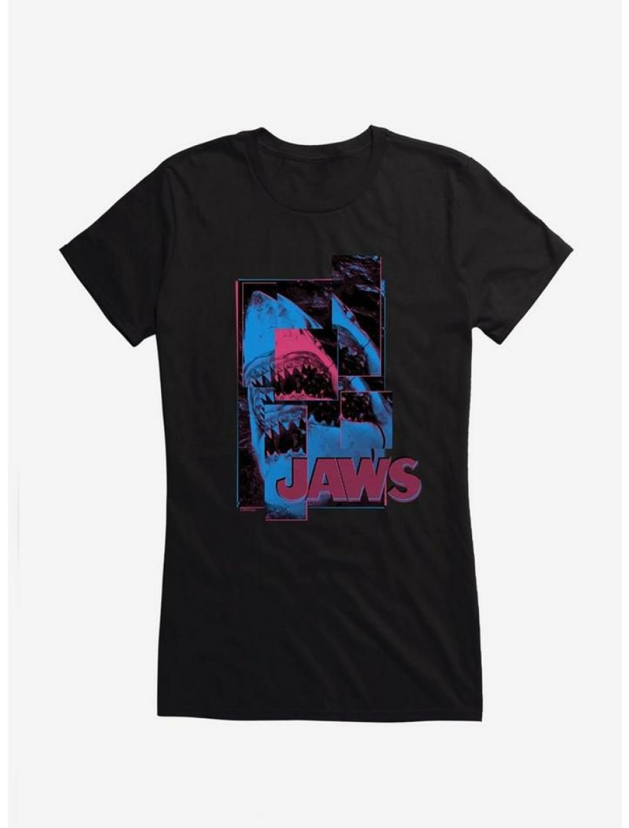 Tees * | Top 10 Jaws Danger Scatter Art Girls T-Shirt