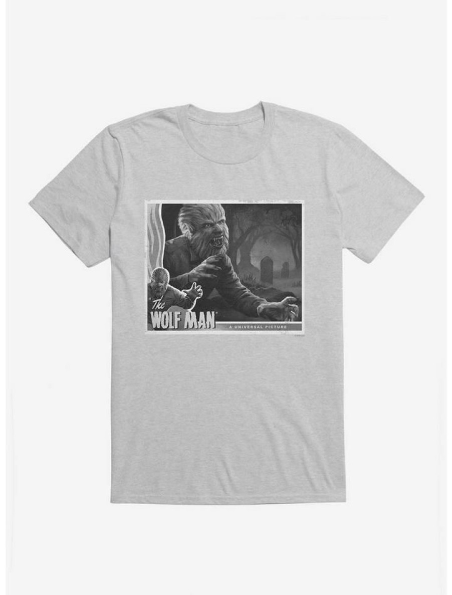 Guys * | Top 10 The Wolf Man And Movie Poster T-Shirt