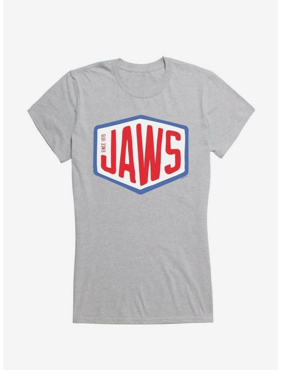 Tees * | Brand New Jaws Font Logo Girls T-Shirt