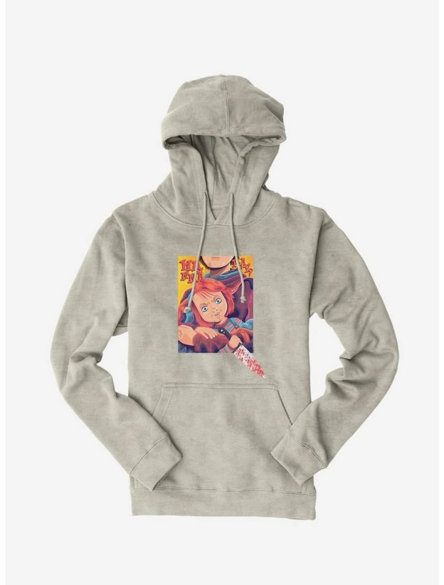 Guys * | Wholesale Chucky Doll And Knife Hoodie