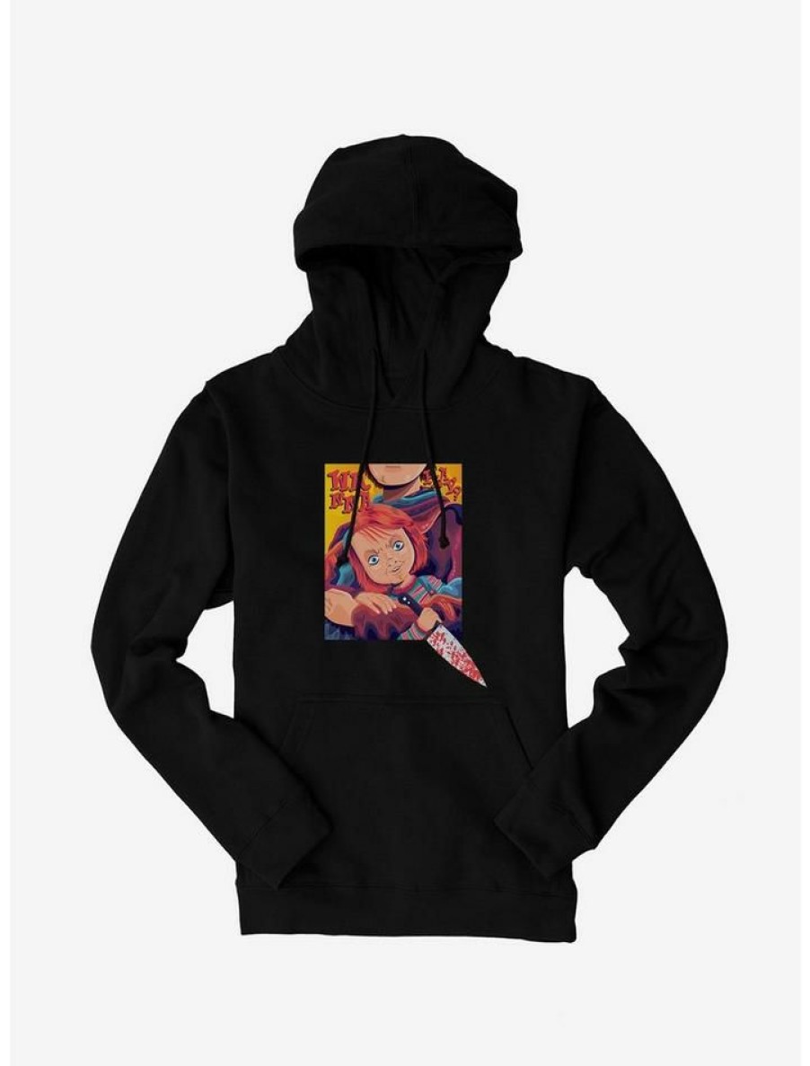 Guys * | Wholesale Chucky Doll And Knife Hoodie