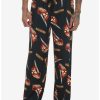 Guys * | Brand New Halloween Pumpkin Knife Pajama Pants Orange