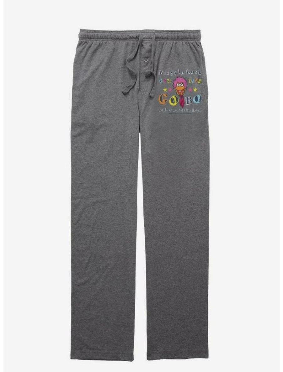 Guys * | Flash Sale Jim Henson'S Fraggle Rock Follow Me To The Rock Pajama Pants Graphite Heather