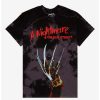 Tees * | Buy A Nightmare On Elm Street Claw Dark Wash Boyfriend Fit Girls T-Shirt Multi