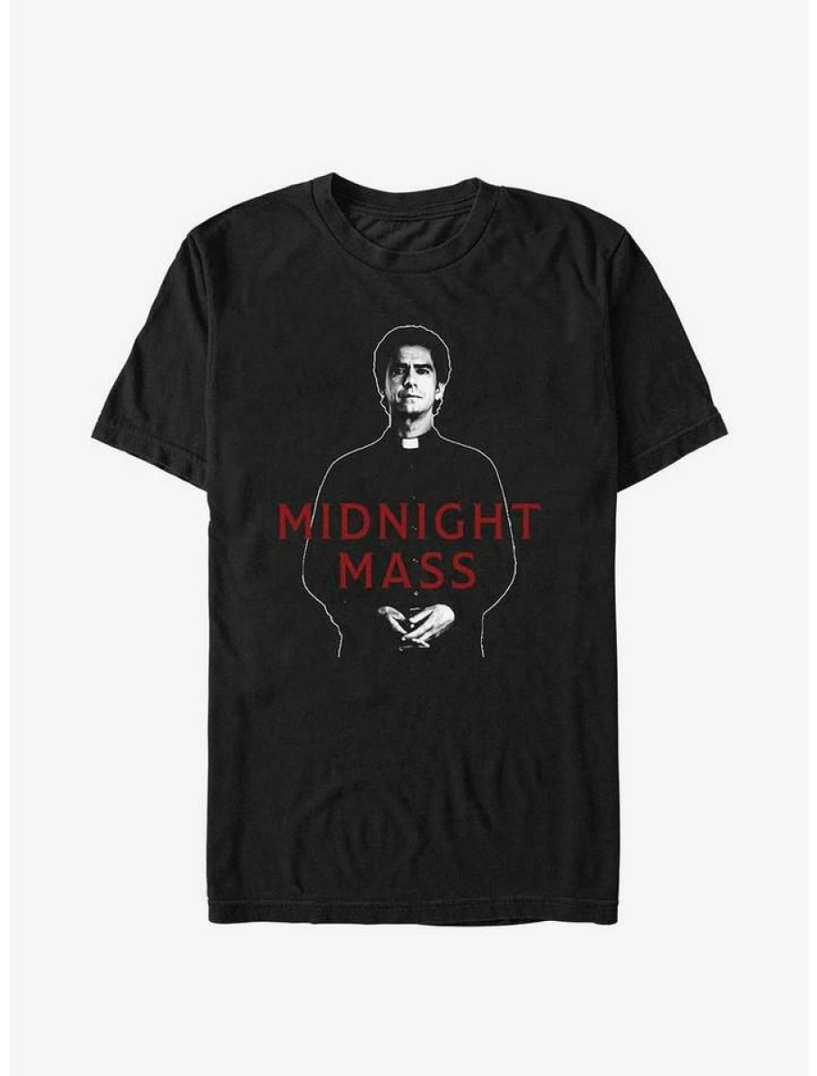 Guys * | Buy Midnight Mass Father Paul T-Shirt Black