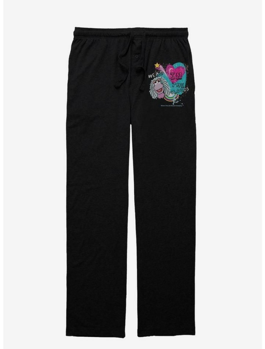 Guys * | Wholesale Jim Henson'S Fraggle Rock In The Clouds Pajama Pants Black