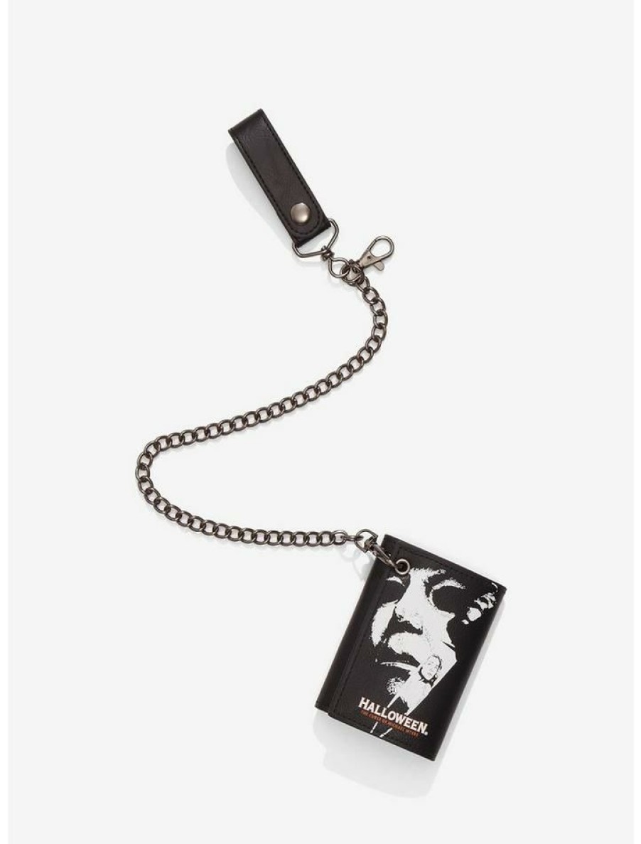 Backpacks & Bags * | Top 10 Halloween Trick Or Treat Or Die Trifold Chain Wallet