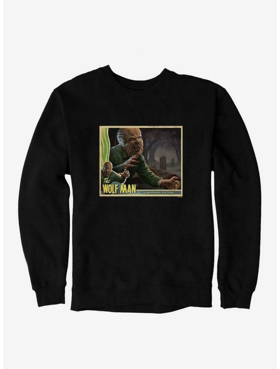 Guys * | Deals The Wolf Man Movie Poster Sweatshirt