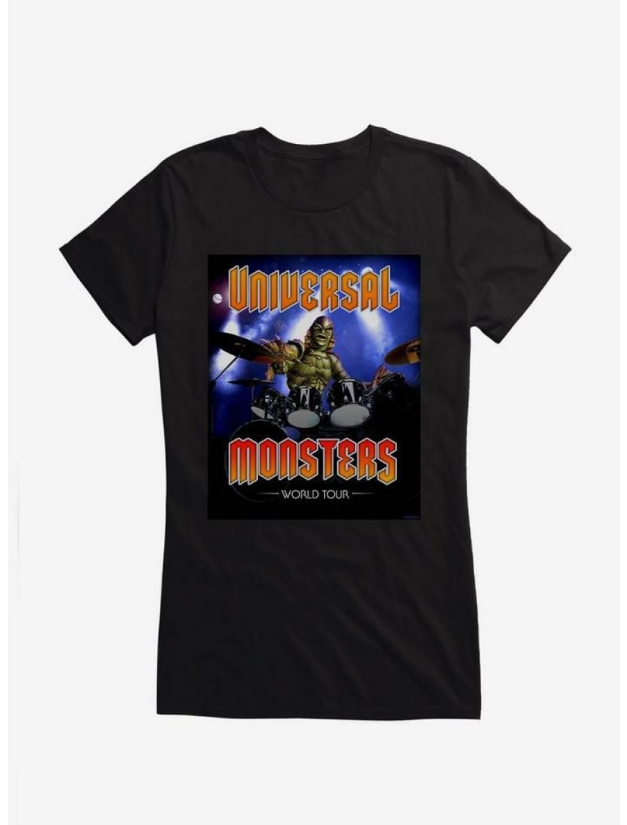 Tees * | Coupon Creature From The Lagoon Universal Monsters Band Girls T-Shirt