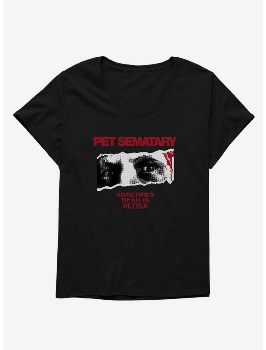 Tees * | Cheapest Pet Sematary Blue Eyes Girls T-Shirt Plus Size Black