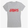 Tees * | Brand New Jaws Classic Thrash Title Script Girls T-Shirt