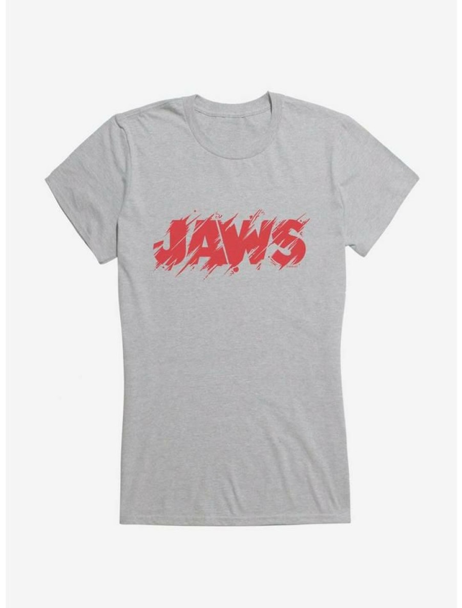 Tees * | Brand New Jaws Classic Thrash Title Script Girls T-Shirt