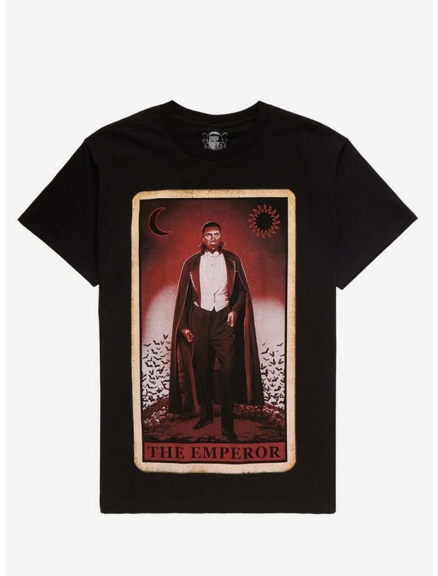 Guys * | Brand New Dracula The Emperor Tarot Card T-Shirt Black